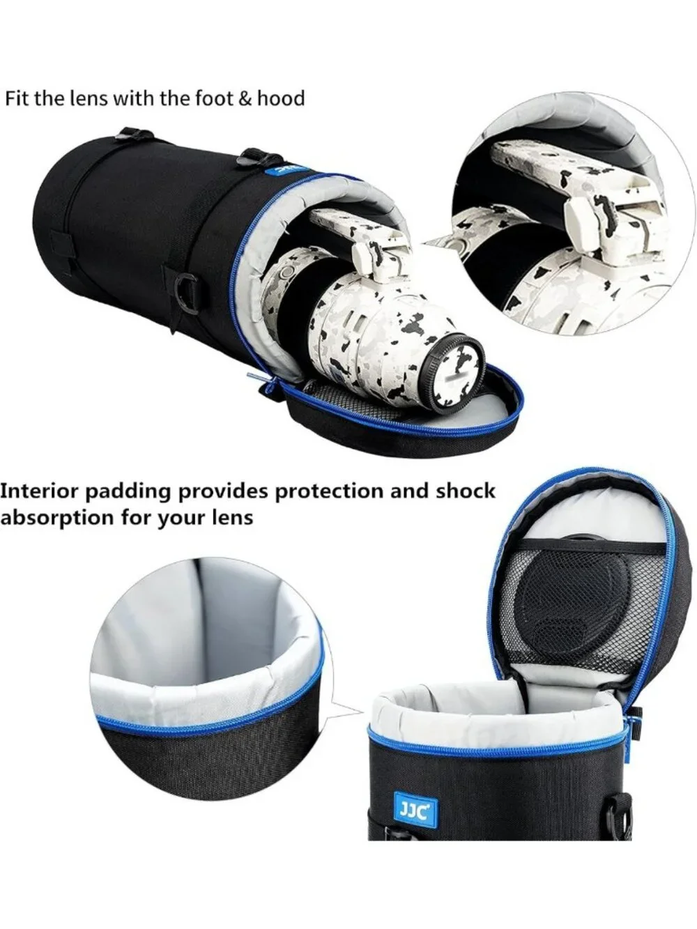 Extra Large Camera Lens Case Bag for 200-800mm Lenses - Durable & Protective